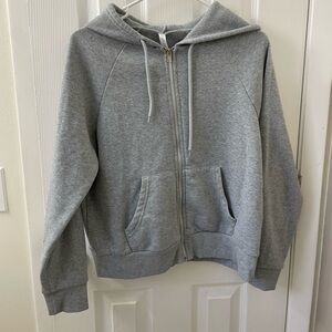 Heather Grey Zip Up Hoodie